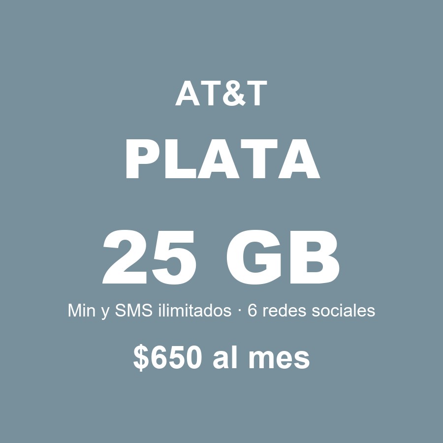 Plan AT&T Plata — 25 GB