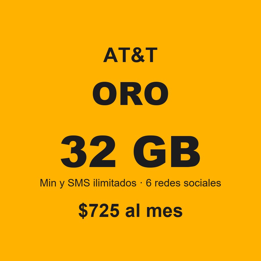 Plan AT&T Oro — 32 GB