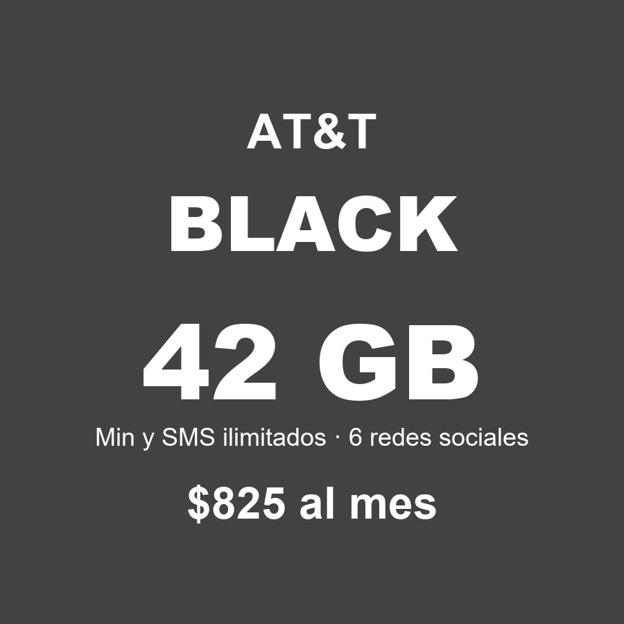 Plan AT&T Black — 42 GB