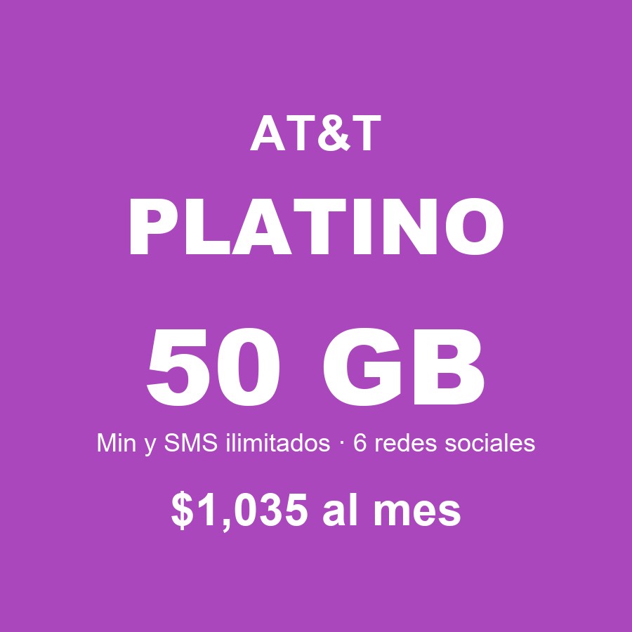 Plan AT&T Platino — 50 GB